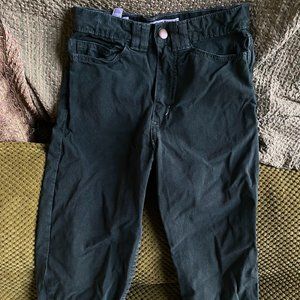 American Apparel High Waisted Green Skinny Jeans